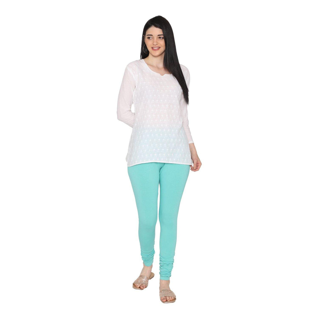 Womens Capri Leggings Cropped 3/4 Lenght Cotton with Lace Colour Mix Sizes  8-20 | eBay